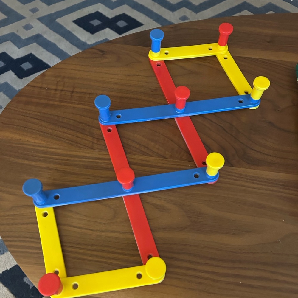 Child bedroom colourful interlocking wall hooks